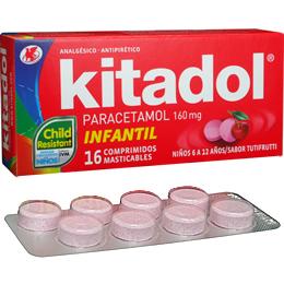 KITADOL 160 MG MASTICABLE X 16 COMP (PARACETAMOL) (PTM)