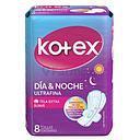 KOTEX TOALLA ULTRAFINA DIA/NOCHE EXTRA SUAVE X 8 UNID***