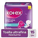 KOTEX TOALLA ULTRAFINA NOCTURNA MALLA X 15 UNID