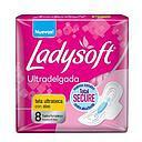 LADYSOFT TOALLA ULTRADELGADA TELA ULTRASECA C/ALAS X 8 UNID