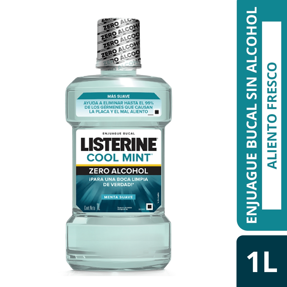 LISTERINE ENJUAGUE COOL MINT ZERO ALCOHOL X 1000 ML