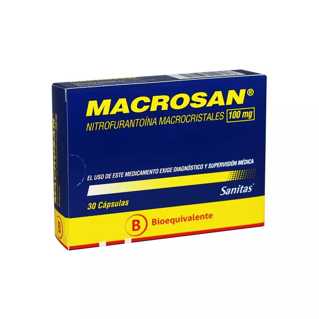 MACROSAN 100 MG X 30 CAPS (NITROFURANTOINA) (PTM)