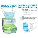 MASCARILLA DESECHABLE INFANTIL CELESTE 3 PLIEGUES CAJA X 50 UNID