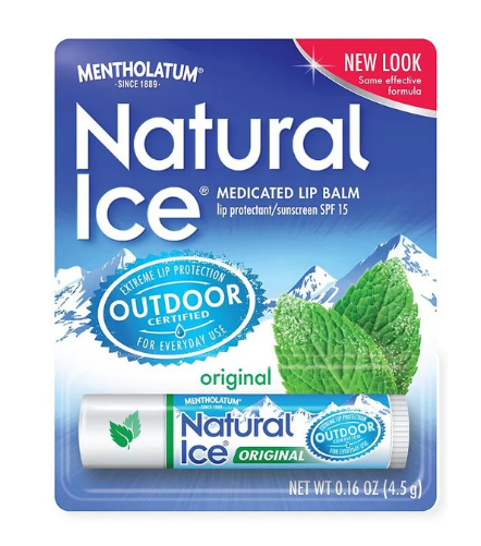 MENTHOLATUM NATURAL ICE ORIGINAL BALSAMO LABIAL MEDICADO X 4.2 GR