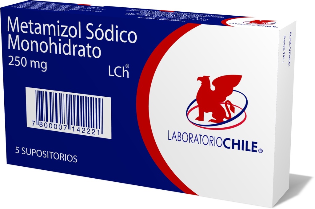METAMIZOL 250 MG SUPOSITORIO INFANTIL LCH X 5 UNID (GENER) (PTM)