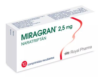 MIRAGRAN 2,5 MG X 10 COMP (NARATRIPTAN)