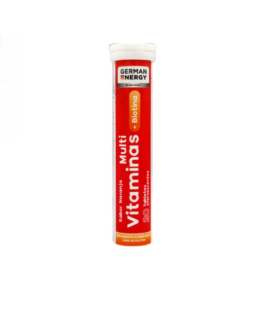 MULTIVITAMINAS + BIOTINA X 20 TABLETAS EFERVESCENTES GERMAN ENERGY