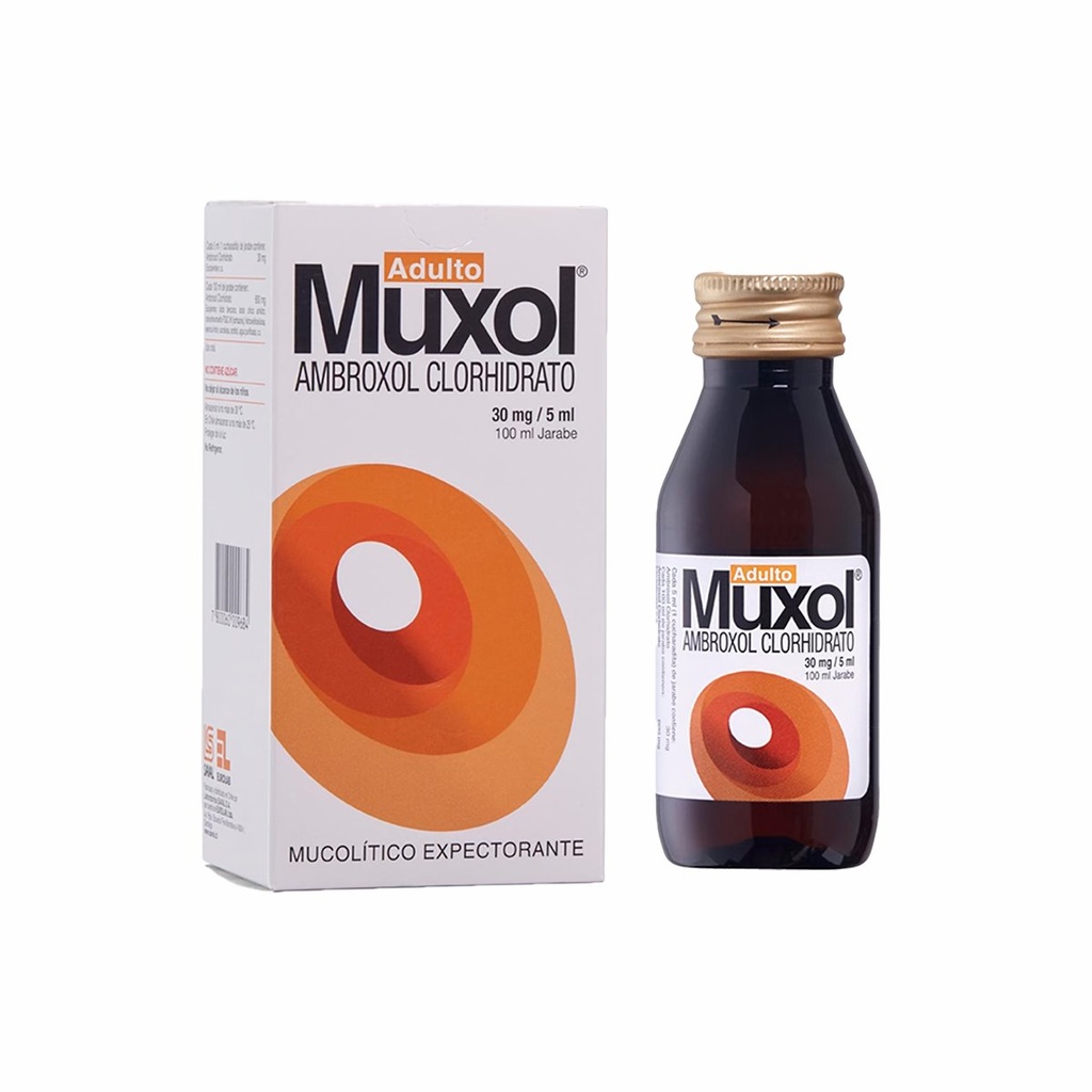 MUXOL JARABE ADULTO 30 MG/5ML X 100 ML (AMBROXOL)
