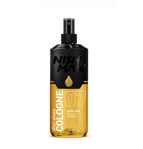 NISH MAN AFTER SHAVE COLONIA GOLD ONE N°07 X 400 ML (AMARILLA)