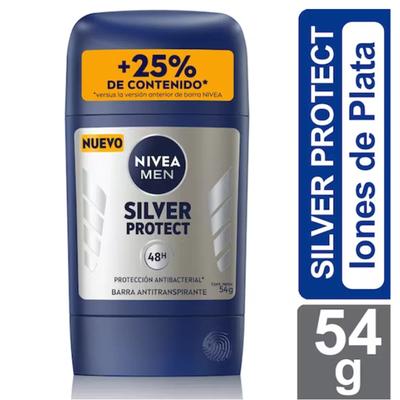 NIVEA DESOD BARRA MEN SILVER PROTECT 54 GR