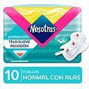 NOSOTRAS TOALLA NORMAL TELA SUAVE X 10 UNID