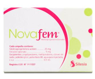 NOVAFEM AMPOLLA X 1 UNIDAD (MEDROXIPROGESTERONA/ESTRADIOL)(HORM)