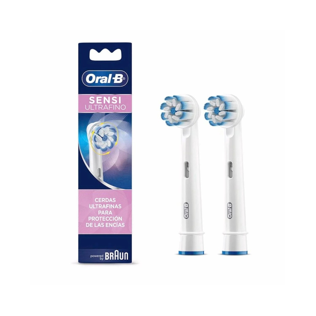 ORAL B RESPUESTOS CEPILLO ELECTRICO SENSI ULTRAFINO X 2 UNID