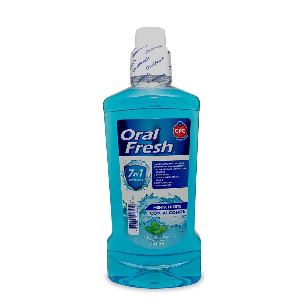 ORALFRESH ENJUAGUE MENTA FUERTE X 710 ML