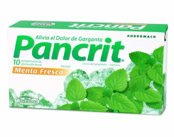 PANCRIT MENTA ANTISEPTICO X 10 COMP (ALANTOINA/CETILPIRIDINIO)***