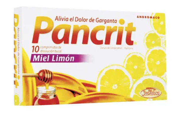 PANCRIT MIEL LIMON ANTISEPTICO X 10 COMP (ALANTOINA/CETILPIRIDINIO)***