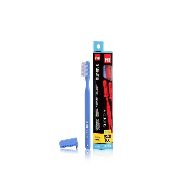 PHB CEPILLO SUPER 8 MEDIO PACK DUO