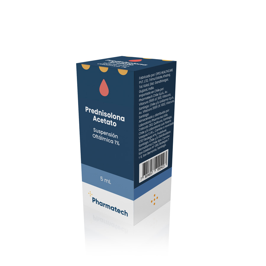 PREDNISOLONA 1 % SUSP. OFTALMICA PHARMATECH X 5 ML (PTM) (GENER) FECHA DE VENCIMIENTO DE NOVIEMBRE DEL 2026