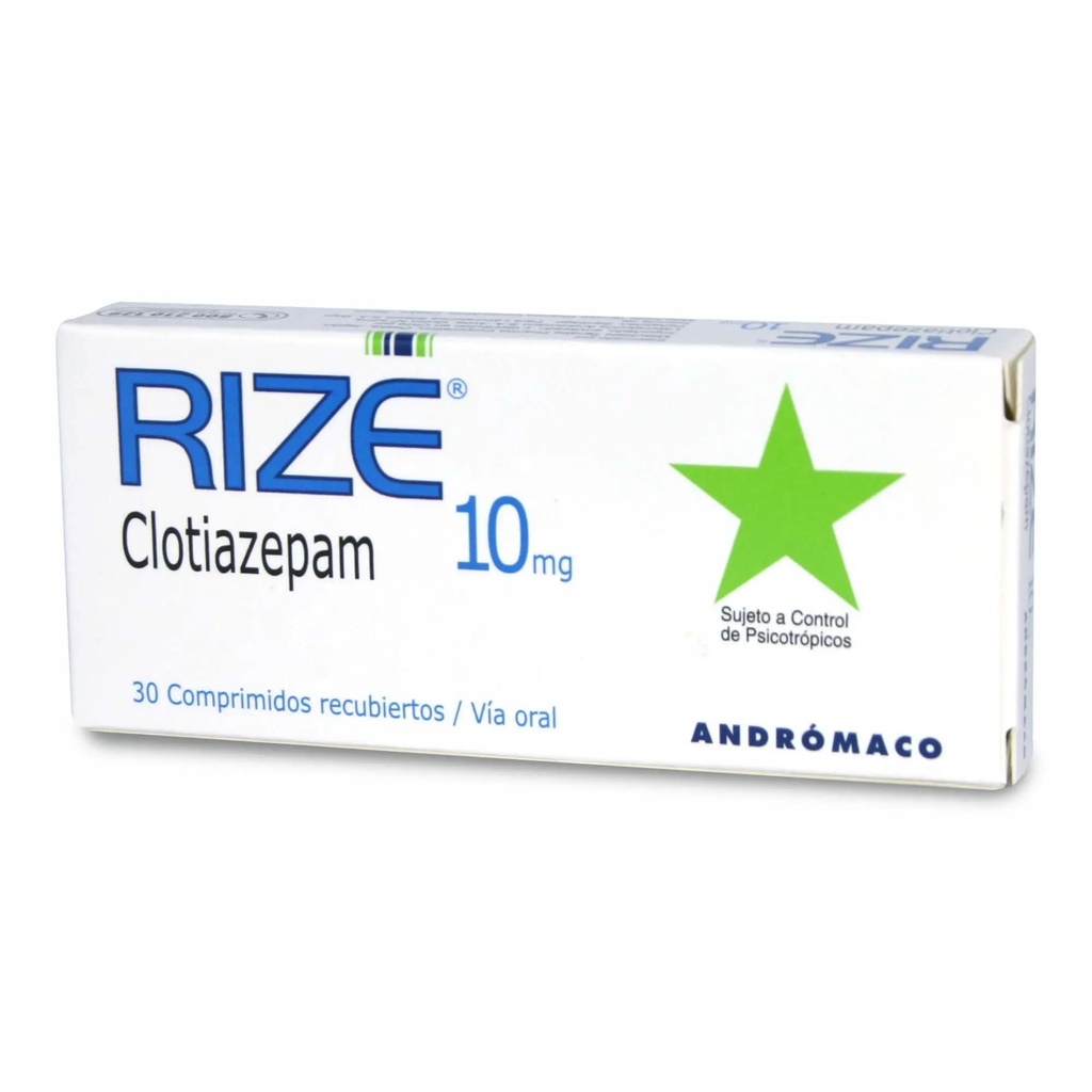 RIZE 10 MG X 30 COMP (CLOTIAZEPAM) (PSICO)