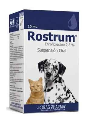 ROSTRUM SUSPENSION ORAL 2,5 % x 20 ML (ENROFLOXACINO) (VET)