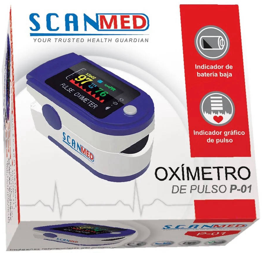 SCANMED SATUROMETRO OXIMETRO (UTILIZA 2 PILAS AAA, INCLUIDAS)