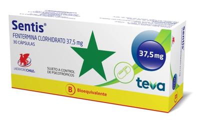 SENTIS 37.5 MG X 30 CAPS (FENTERMINA) (RCH) (PSICO)