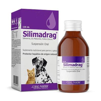 SILIMADRAG SUSP ORAL X 120 ML (SILIMARINA+METIONINA+COLINA) (VET)*Descuento pronto vence*