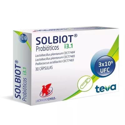SOLBIOT PROBIOTICOS I3.1 X 30 CAPS ( LACTOBACILLUS X 10_9 UFC)(CHS $2000)