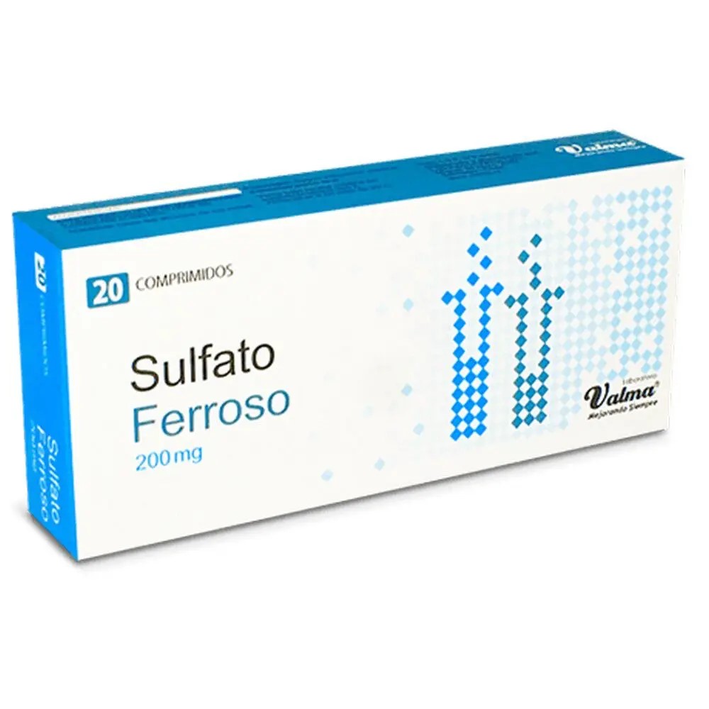 SULFATO FERROSO 200 MG VALMA X 20 COMP (GENER) (PTM)