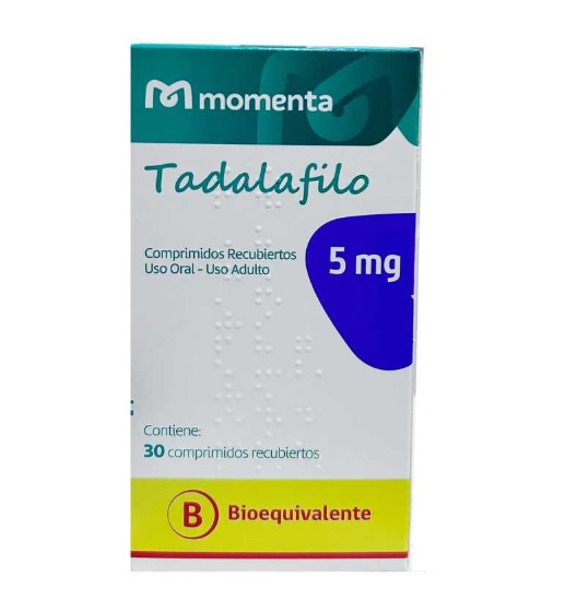 TADALAFILO  5 MG EUROFARMA MOMENTA X 30 COMP RECUB(GENER)***