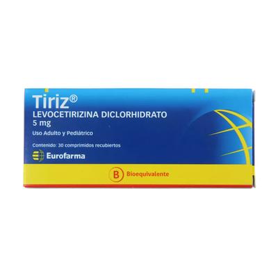 TIRIZ 5 MG X 30 COMP (LEVOCETIRIZINA)