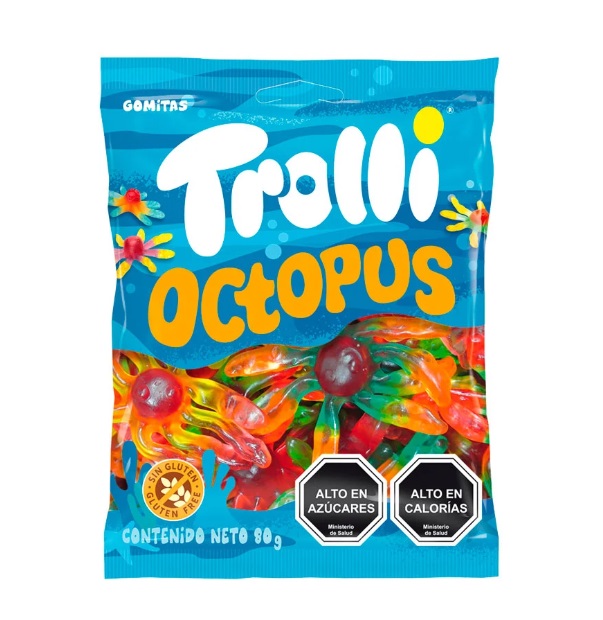 TROLLI GOMITAS  OCTOPUS 80 GRS(ALIM)