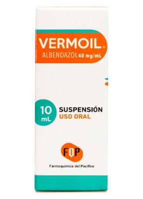 VERMOIL SUSPENSION 40MG/ML X 10 ML (ALBENDAZOL)