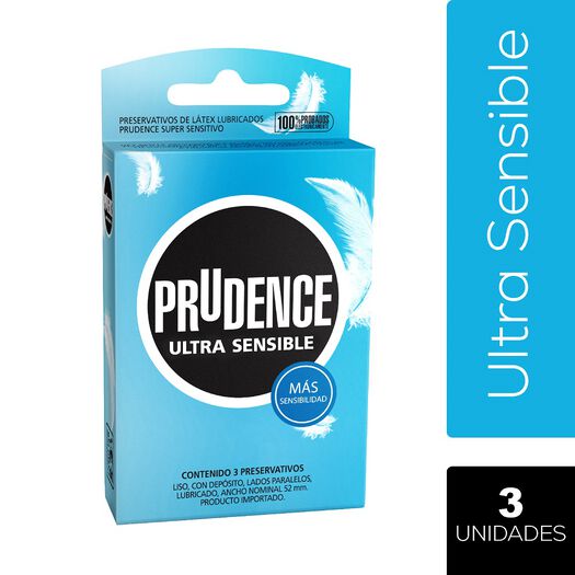 PRUDENCE PRESERVATIVO ULTRASENSIBLE X 3 UNID