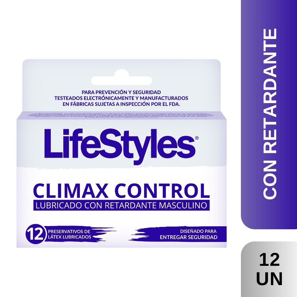 LIFESTYLES PRESERVATIVOS CLIMAX CONTROL  X 12 UNID