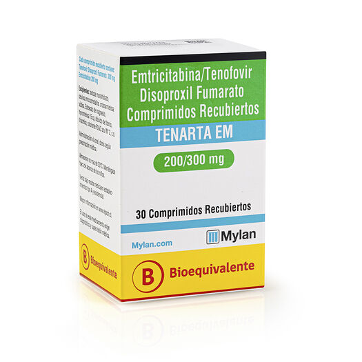 TENARTA EM 200/300 MG x 30 COMPRIMIDOS RECUBIERTOS (EMITRICITABINA/TENOFOVIR)