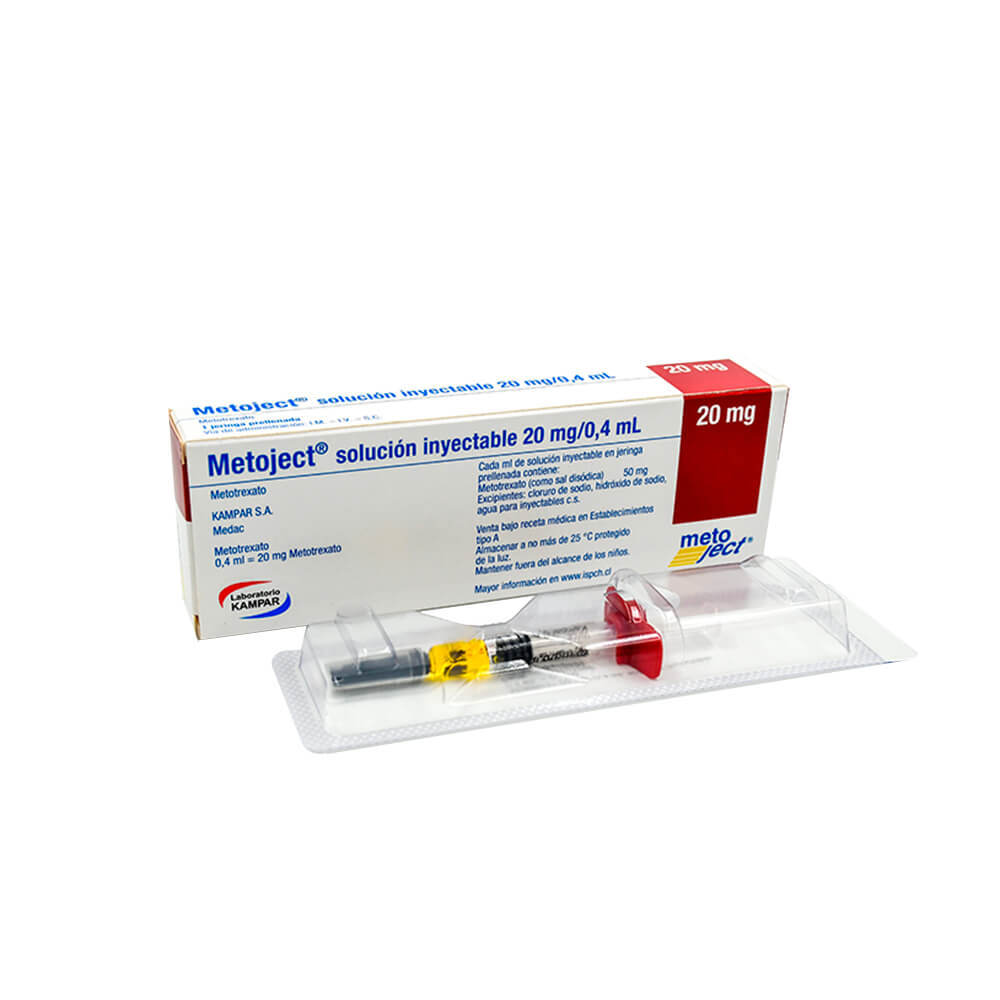 METOJECT 20 MG/ 0,4 ML X 1 JERINGA PRELLENADA SOLUCION INYECTABLE KAMPAR CHILE