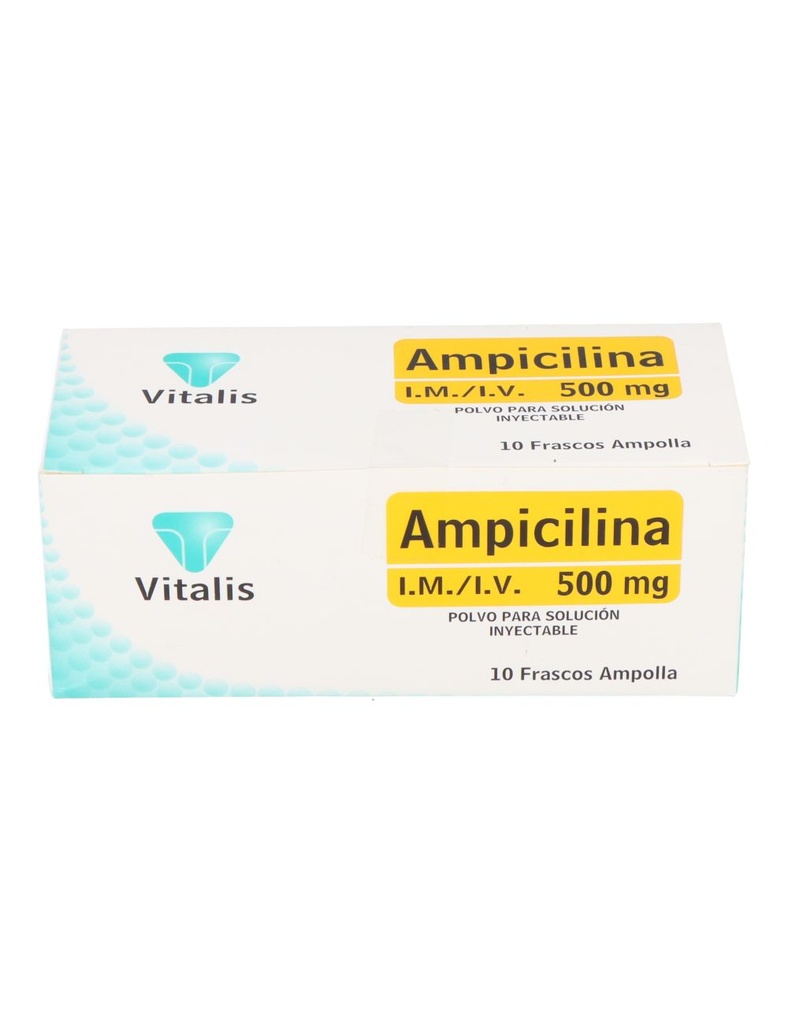 AMPICILINA 500 MG POLVO PARA SOLUCIÓN INYECTABLE*DESCUENTO POR PRONTO VENCE FVENC:12-2026*