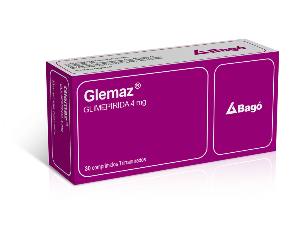 GLEMAZ 4MG X 30 COMP (GLIMEPIRIDA) BAGO