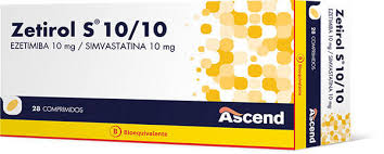 CENABAST ZETIROL S 10/10 MG (EZETIMIBA/SIMVASTATINA) X 28 COMP ASCEND