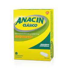 ANACIN CLASICO X 8 COMP (ACIDO ACETILSALICILICO//CAFEINA) GSK