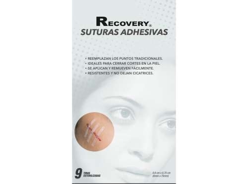 RECOVERY SUTURAS ADHESIVAS 0,6 X 7,5 CM X 9 UNID