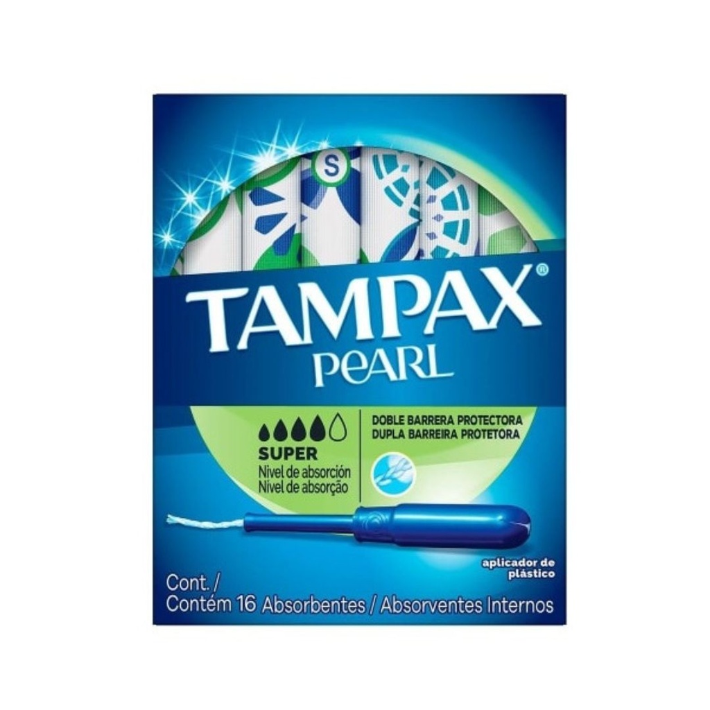TAMPAX PEARL TAMPONES SUPER X 16 UNID