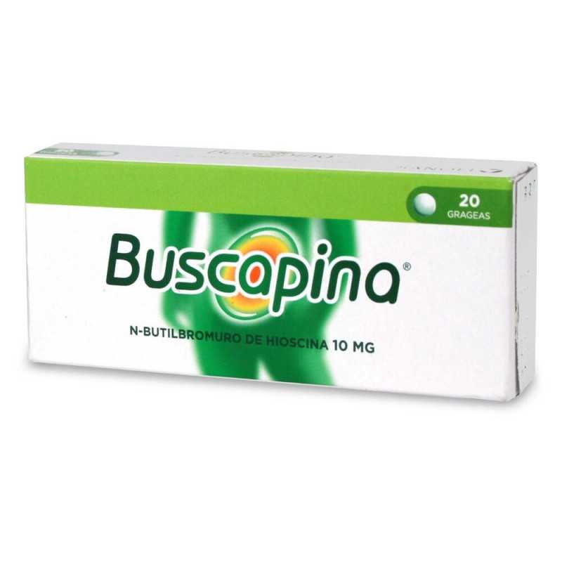 BUSCAPINA 10 MG X 20 GRAGEAS (N-BUTILBROMURO DE HIOSCINA)