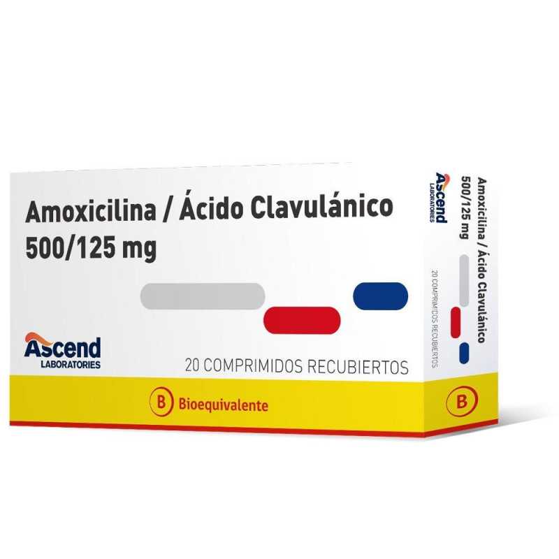 AMOXICILINA/CLAVULANICO 500/125 ASCEND X 20 COMP (GENER)  (PTM)