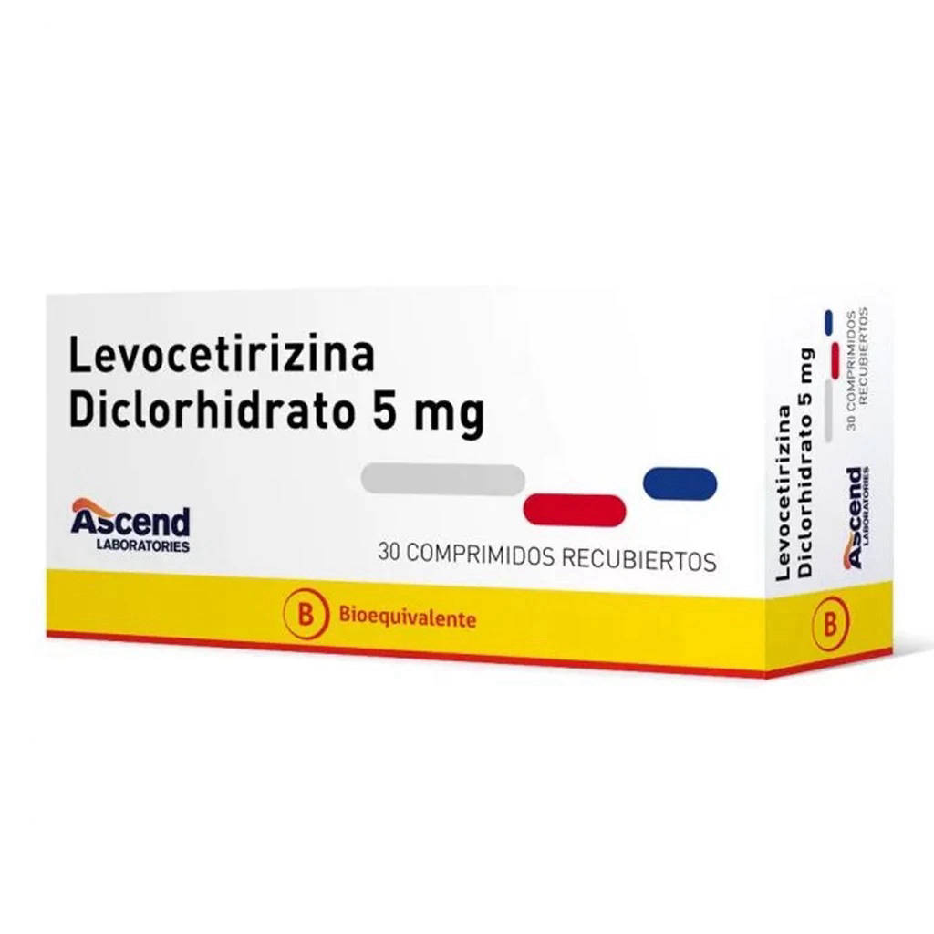 LEVOCETIRIZINA 5 MG ASCEND X 30 COMP (GENER)