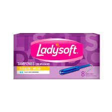 LADYSOFT TAMPONES REGULAR/MEDIO  CON APLICADOR X 8 UNID