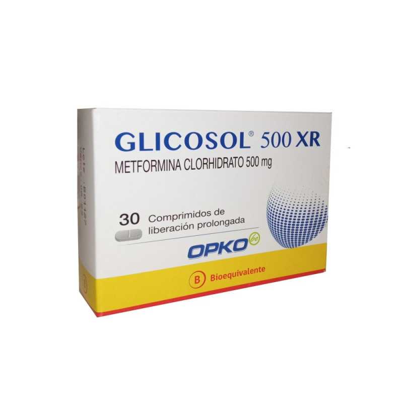 GLICOSOL XR 500 MG X 30 COMP (METFORMINA)