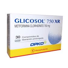 GLICOSOL XR 750 MG X 30 COMP (METFORMINA)