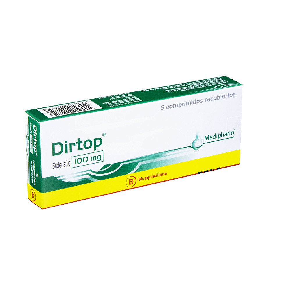 DIRTOP 100 MG X 5 COMP RECUBIERTOS (SILDENAFIL)
